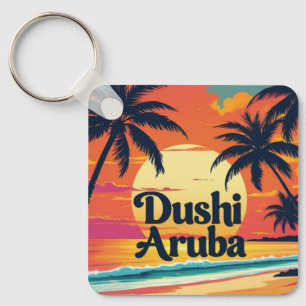 dushi aruba sunset keychain