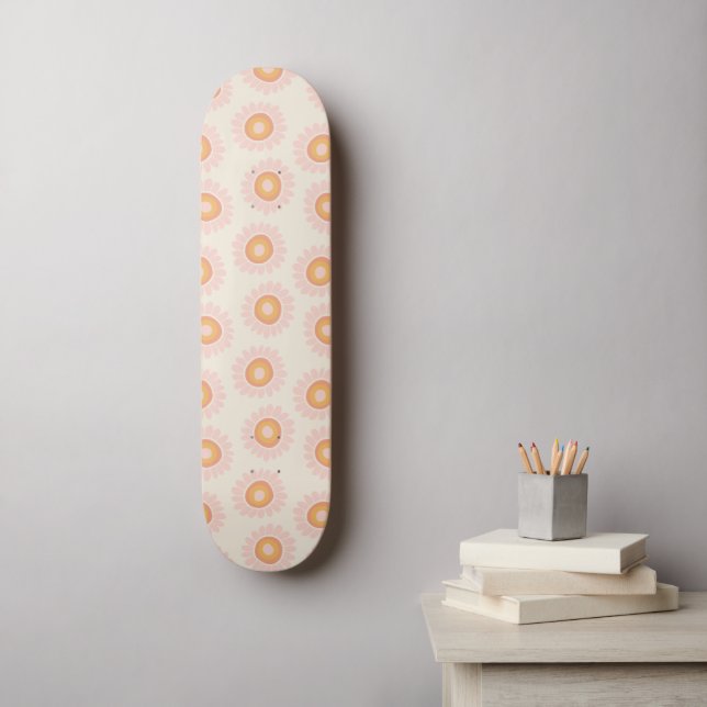 Dushi Sunflower Pattern 1 - seamless Skateboard (Wall Art)