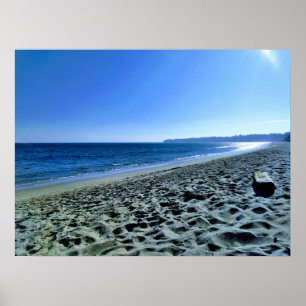 Dusk at Malibu Beach Poster