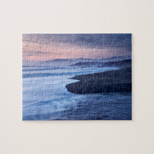Dusk At Moonstone Beach Jigsaw Puzzle