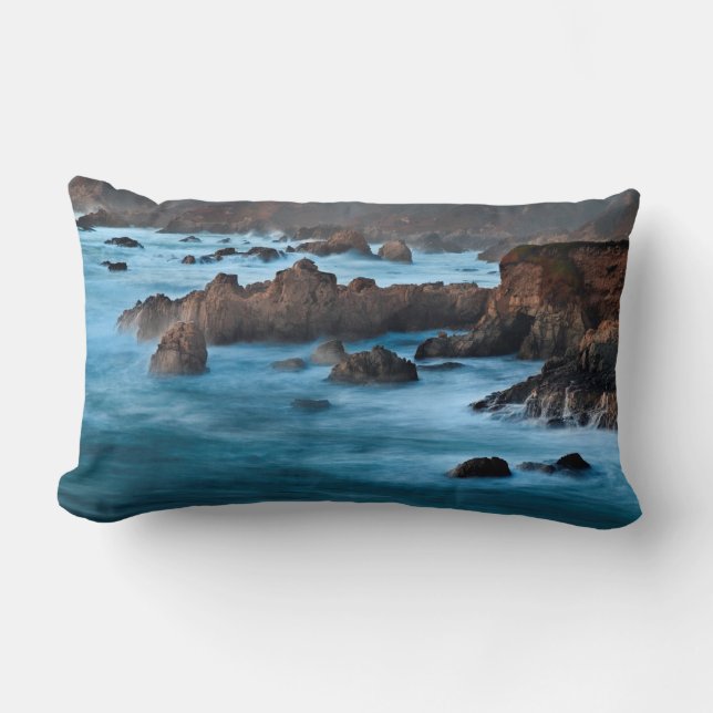 Dusk At Soberanes Cove Lumbar Pillow (Front)