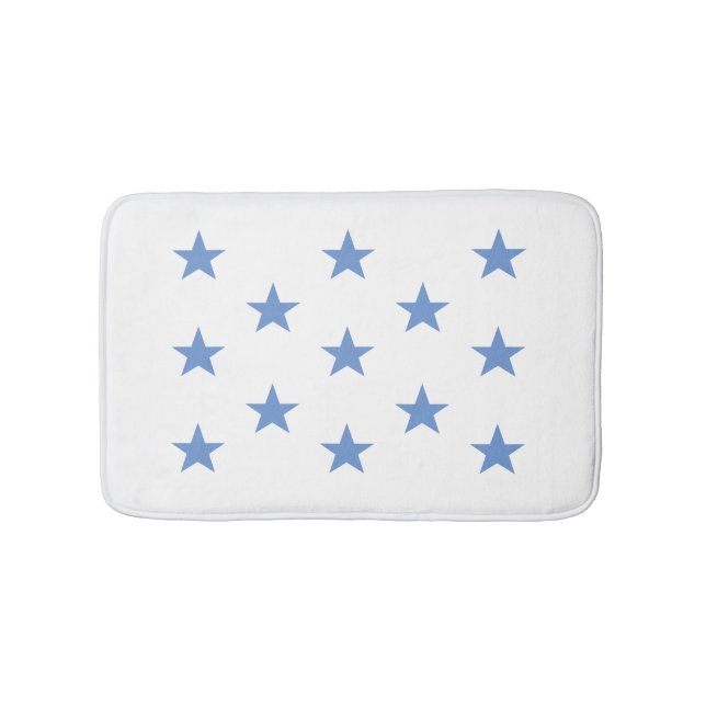 Dusk Blue Star Bath Mat (Front)