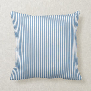 Dusk Blue Striped Decorative Pillows