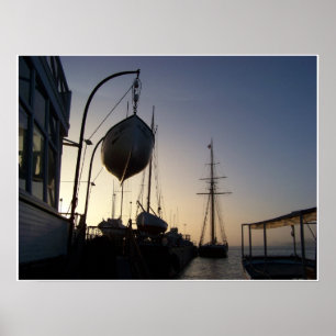 Dusk Boats Poster
