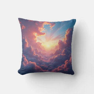 Dusk Breaks Through – Dramatic Dusk Landscape Throw Pillow