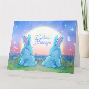 Dusk Bunnies Customizable Card