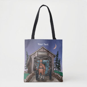 Dusk Covered Bridge Tote Bag