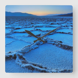 dusk, Death Valley, California Square Wall Clock