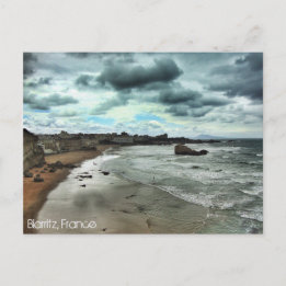 "Dusk descends on Biarritz" Postcard