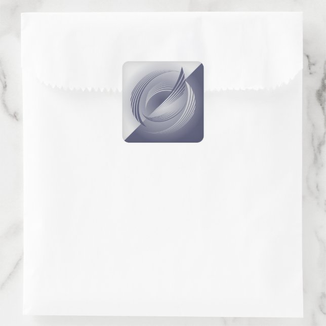 Dusk feathers square sticker (Bag)