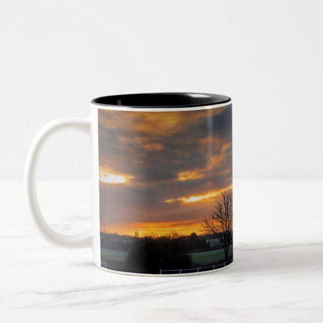 Dusk in Kent Two-Tone Coffee Mug (Left)