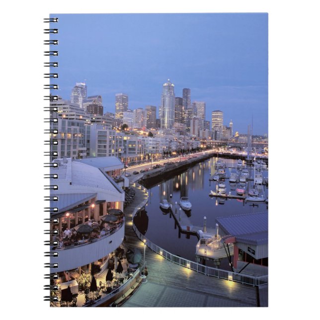 Dusk on Bell Harbour in Seattle, Washington. Notebook (Front)