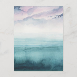 Dusk on the Bay - Watercolor Postcard