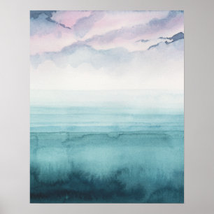 Dusk on the Bay - Watercolor Poster