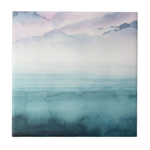 Dusk on the Bay - Watercolor Tile