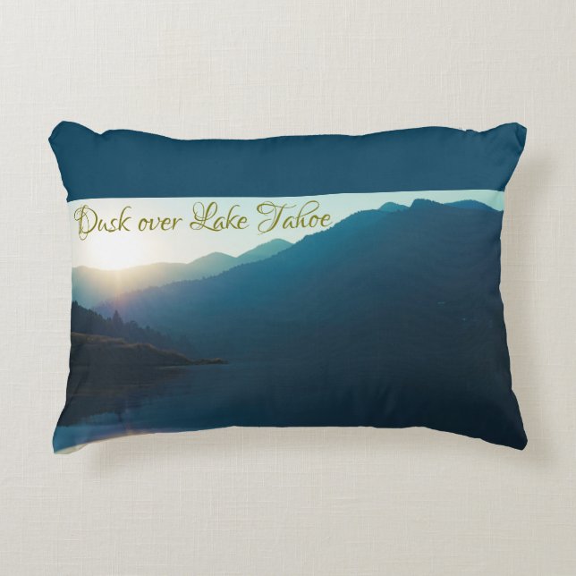 Dusk over Lake Tahoe   Accent Pillow (Front)