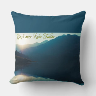Dusk over Lake Tahoe Throw Pillow