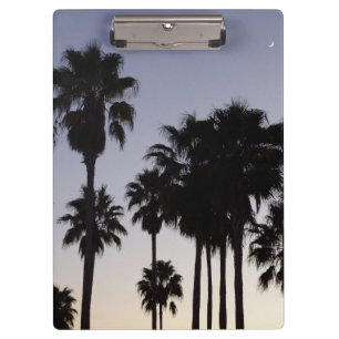 Dusk with Palm Trees Tropical Scene Clipboard