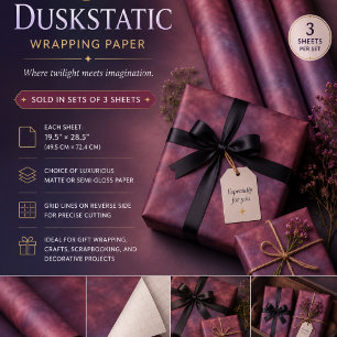 Duskstatic Wrapping Paper Sheet