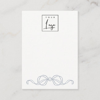 Dusky Blue Coquette Bow Blank Jewellery Display Lo Business Card