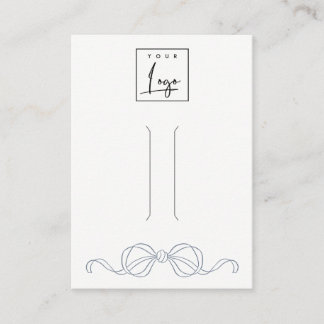 Dusky Blue Coquette Bow Hairpin Display Logo Business Card