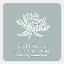 DUSKY BLUE LOTUS FLORAL BUSINESS PROFESSIONAL