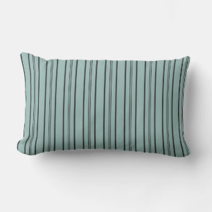 Dusky Blue Stripes Lumbar Pillow