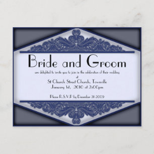 Dusky Blue Vintage (1), wedding invite