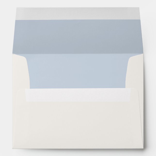Dusky blue & Warm Ivory Wedding Envelope  (Back (Bottom))