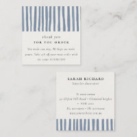 Dusky Blue Watercolor Strips Thank You For Order