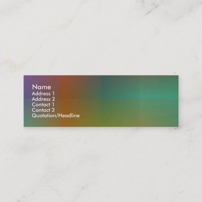 Dusky Colour VI - Customized Mini Business Card (Front)