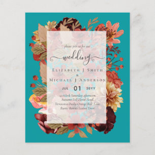 Dusky Fall BUDGET WEDDING INVITATIONS Terracotta Flyer