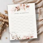Dusky Fall Floral Advice for Mum Baby Shower<br><div class="desc">Dusky Fall Marsala Blush Floral Watercolor Collection.- it's an elegant script watercolor Illustration of pastel subtle dusky autumn floral with dry leaves perfect for your fall, wedding & parties. It’s very easy to customize, with your personal details. If you need any other matching product or customization, kindly message via Zazzle....</div>