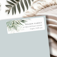 Dusky Green Leafy Fern Succulent Foliage Address