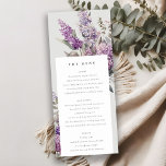 Dusky Lilac Green Cottage Floral Wedding Menu Card<br><div class="desc">Dusky Watercolor Lilac Cottage Floral Collection.- it's an elegant script watercolor Illustration of soft delicate lilac meadow flowers perfect for your summer spring and country wedding & parties. It’s very easy to customize,  with your personal details. If you need any other matching product or customization,  kindly message via Zazzle.</div>