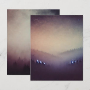 Dusky Mauve Morning Autumnal Ombre Scrapbook Paper