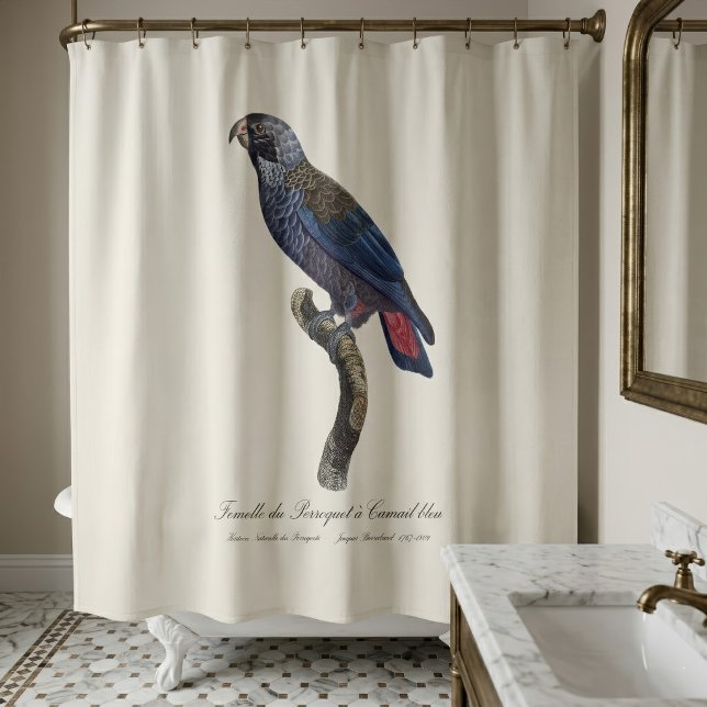 Dusky Parrot or Dusky Pionus, Pionus fuscus (Dusky Parrot or Dusky Pionus, Pionus fuscus. Shower Curtain)