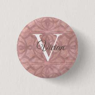 Dusky Pink 1 Inch Round Button