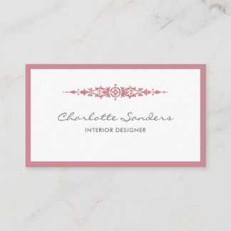 Dusky pink luxury minimal chic modern typography business card