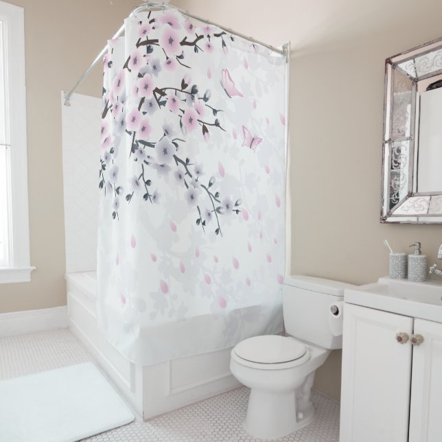 Dusky Pink Mauve White Cherry Blossom (In Situ)