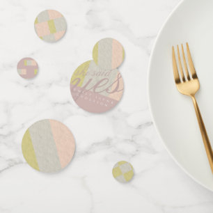 Dusky Pink Modern Bridal Shower THANK YOU Classic Confetti