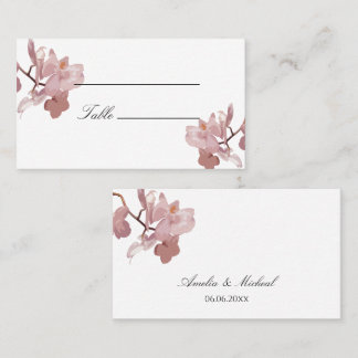Dusky Pink Orchid Place Card