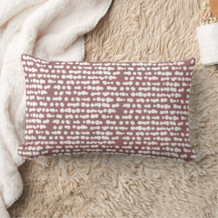 Dusky Pink Organic Dots Markmaking Pattern Lumbar Pillow