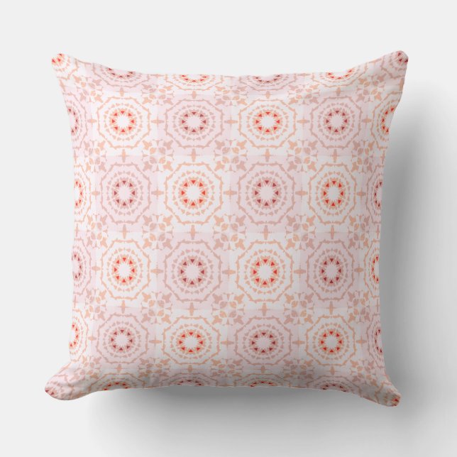 Dusky Pink Pastels Spring Red Dopamine Decor Art Throw Pillow (Front)