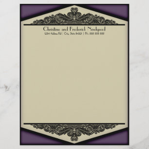 Dusky Purple Vintage, letterhead