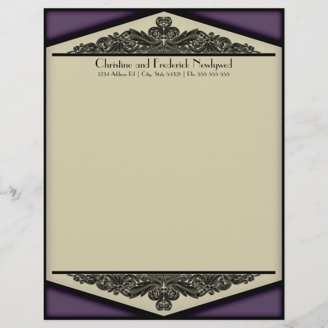 Dusky Purple Vintage, letterhead (Front)