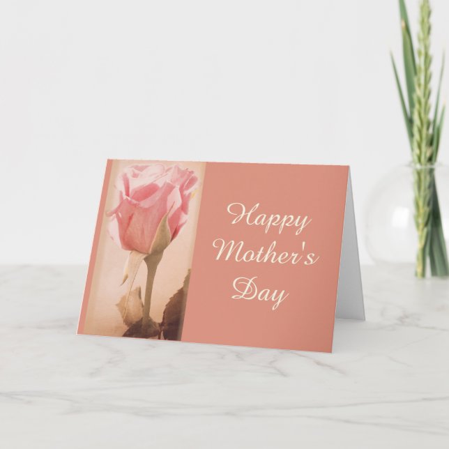 Dusky Rose Mother's Day Card (Front)