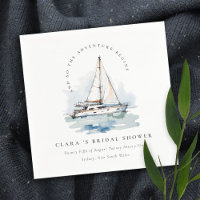 Dusky Sailboat Yacht Seascape Bridal Shower