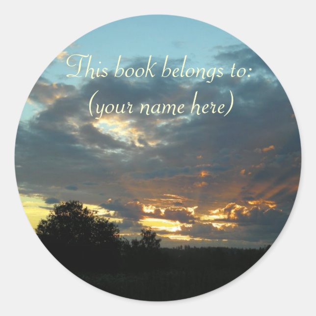 Dusky sky classic round sticker (Front)