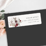 Dusky Stag Marsala Floral Wreath Christmas Address<br><div class="desc">If you need any further customisation please feel free to message me on yellowfebstudio@gmail.com.</div>